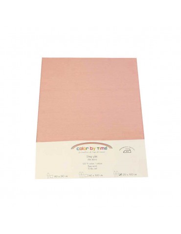 VISION - Drap Plat 270 x 300 cm - Coloris: Rose - 100% Coton : 57 Fils :  : Cuisine et Maison