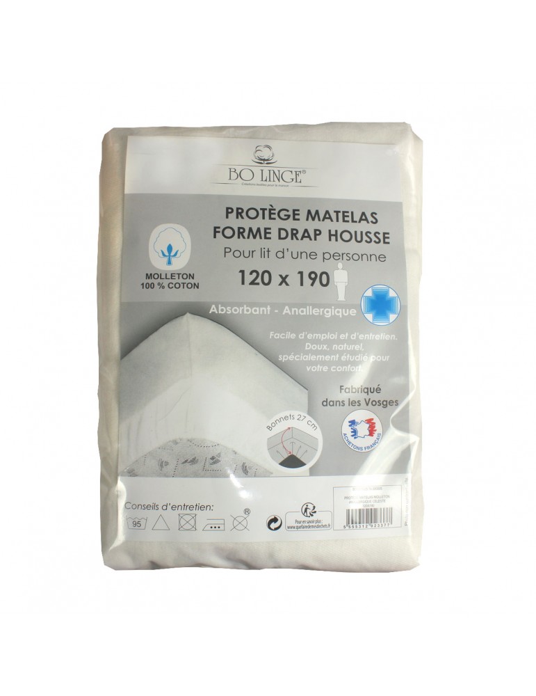 Protège-matelas matelassé imperméable - 120x190/200cm