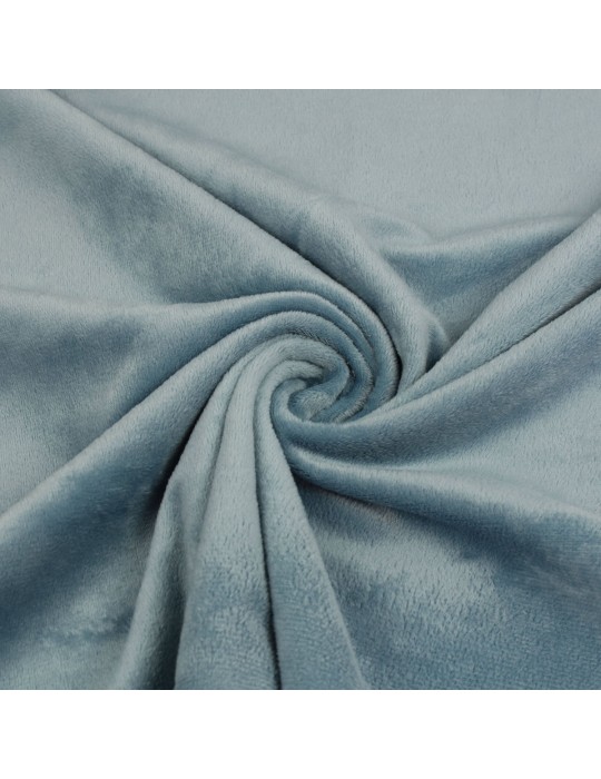 Tissu minky uni lisse 150 cm bleu