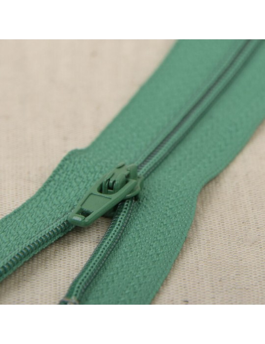 Fermeture fine polyester 30 cm vert