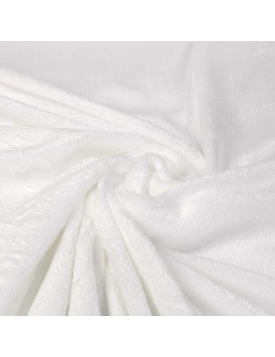 Tissu fourrure synthétique uni blanc