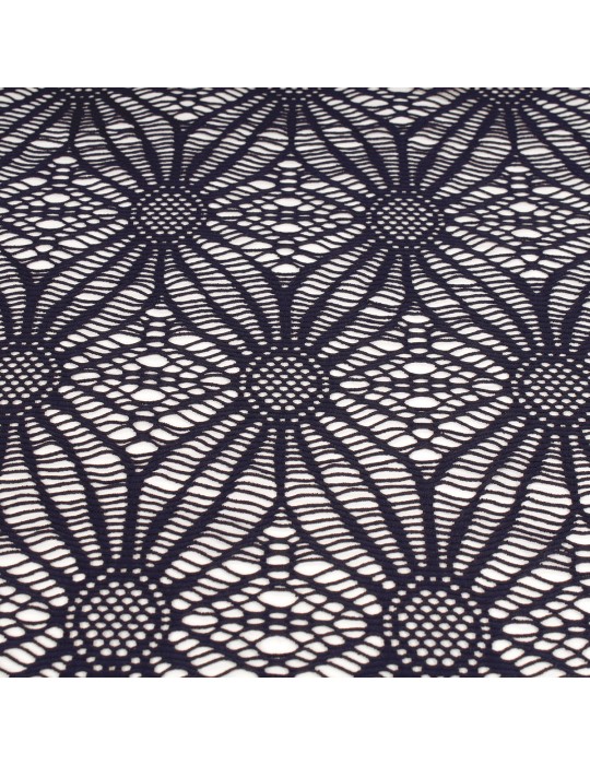 Tissu dentelle soleil bleu