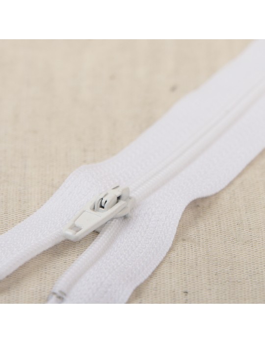 Fermeture fine polyester 25 cm blanc