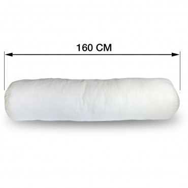 Protège traversin ouvert élastiqué coton 75 x 160 cm blanc