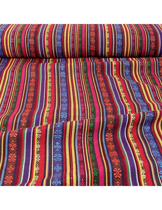 Tissu tissé teint mexico multicolore