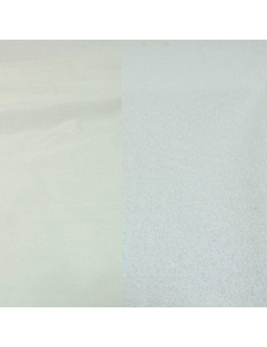Tissu doublure polaire uni occultant/thermique blanc