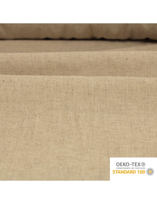 Tissu lin oeko-tex 150 cm beige