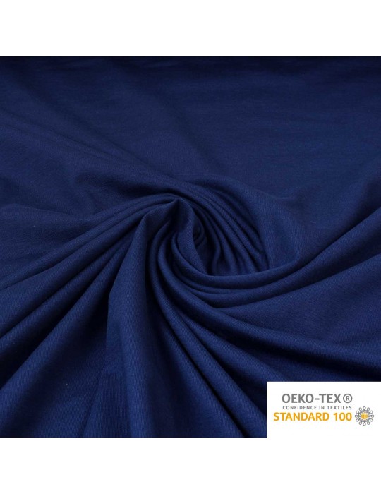 Tissu jersey uni okeo-tex bleu