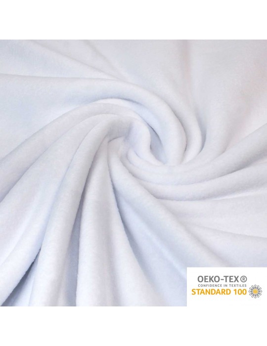 Tissu polaire uni oeko-tex blanc