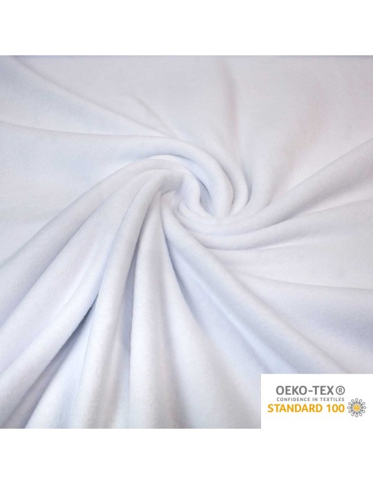 Tissu polaire uni oeko-tex blanc