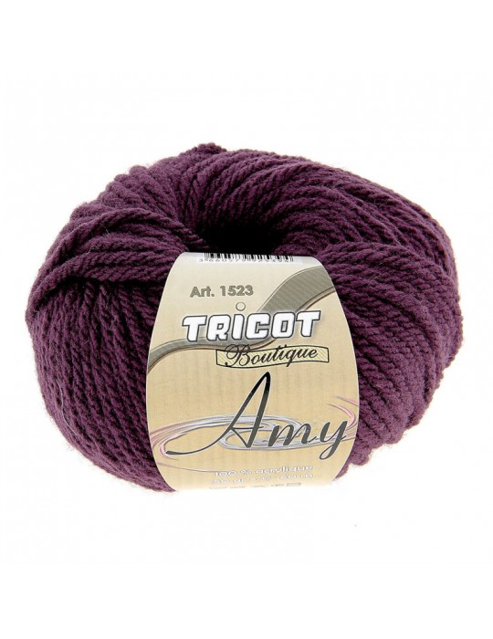 Pelote de fil à tricoter amy violet