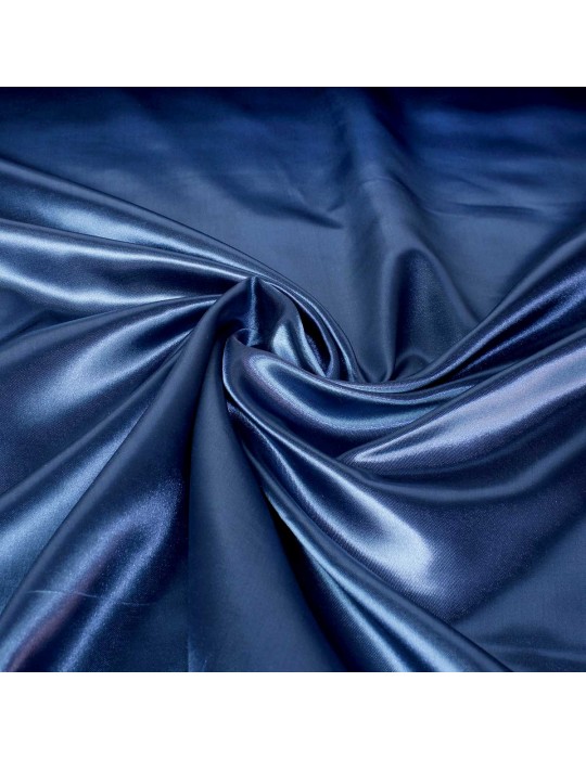 Tissu satin uni bleu