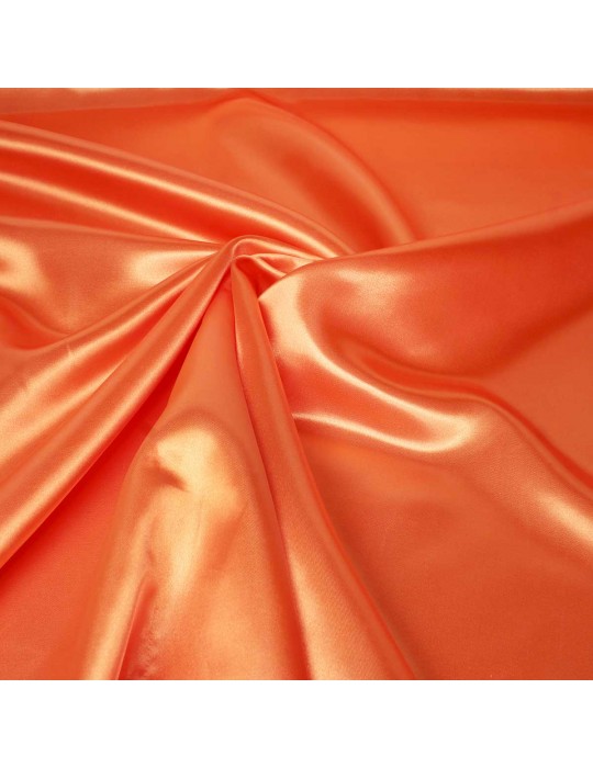 Tissu satin uni orange