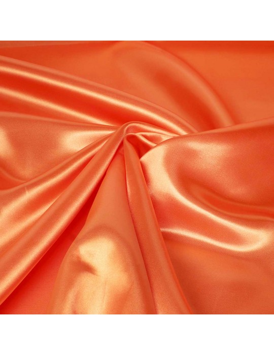 Tissu satin uni orange