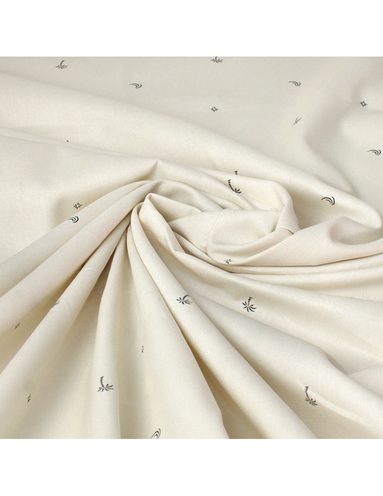 Tissu Coton Cretonne Beige de Qualité, Tissu au mètre, Tissu pas cher 