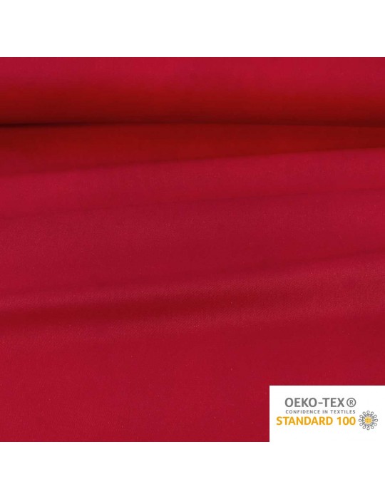 Tissu sergé de coton uni rouge