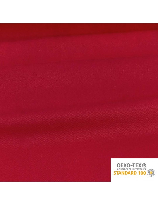 Tissu sergé de coton uni rouge