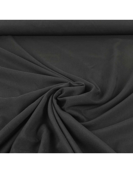 Tissu viscose uni noir