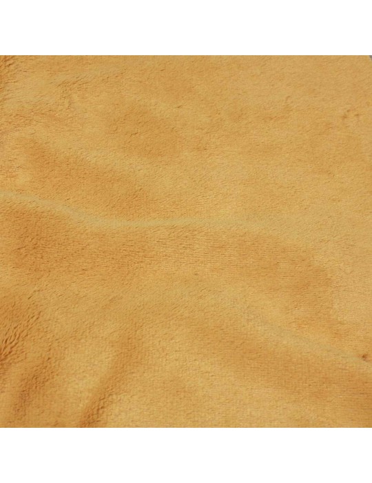 Coupon doudou polyester 50 x 150 cm ocre