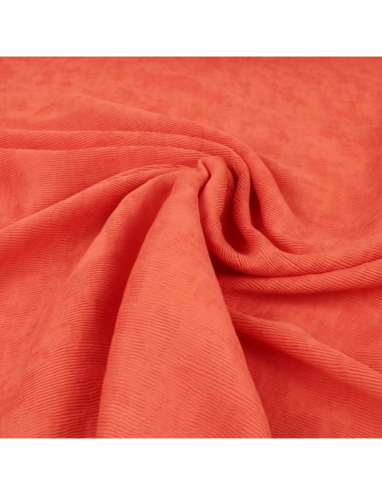 Tissu viscose/nylon plissé orange