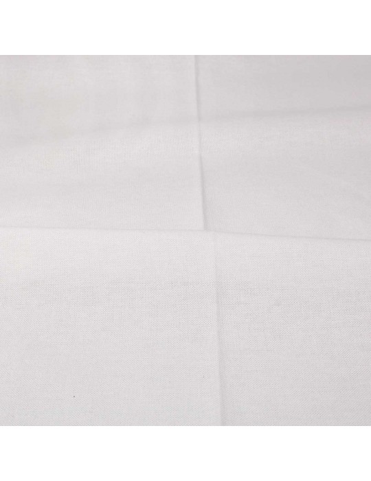 Coupon tissu demi natté blanc 50 x 136 cm