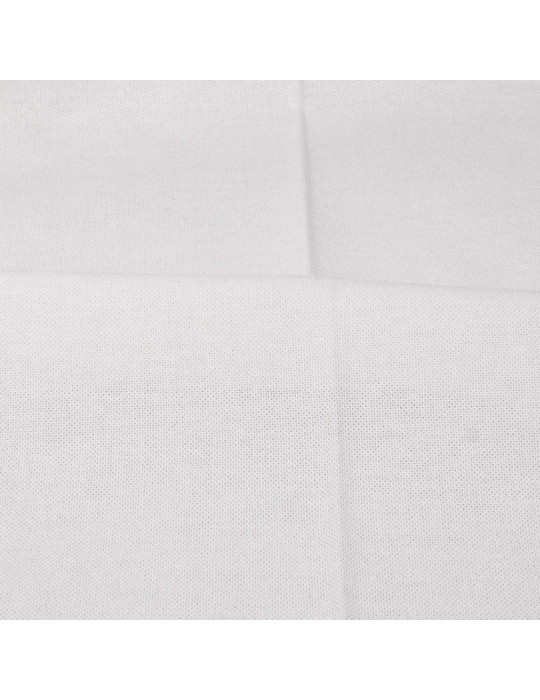 Coupon tissu demi natté blanc 50 x 136 cm