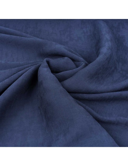 Tissu viscose/nylon plissé marine