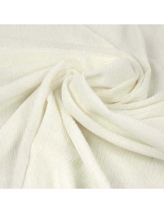 Tissu crêpe de viscose écru