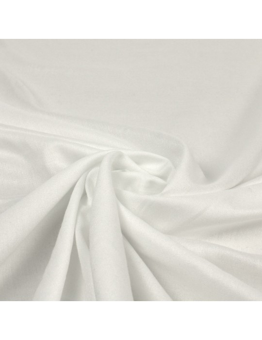 Tissu viscose uni blanc 140 cm