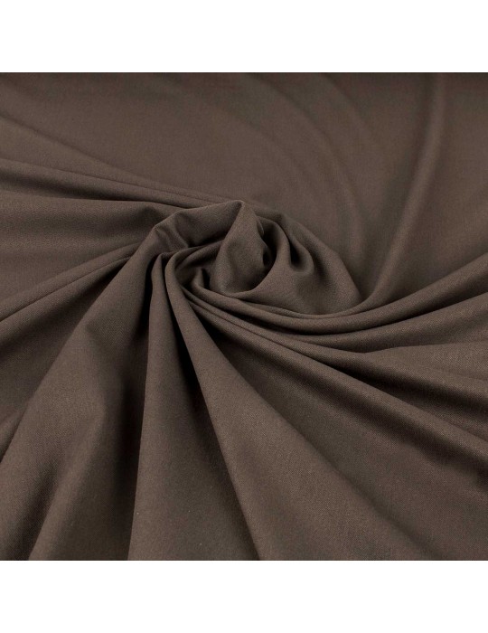 Tissu toile polyester/viscose chocolat