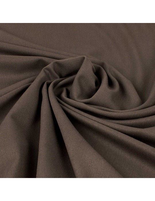 Tissu toile polyester/viscose chocolat