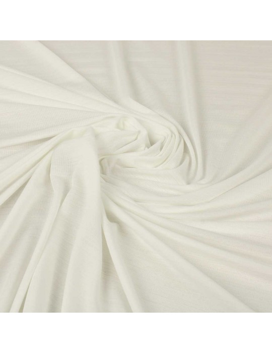 Tissu d'habillement polyester/élasthanne blanc