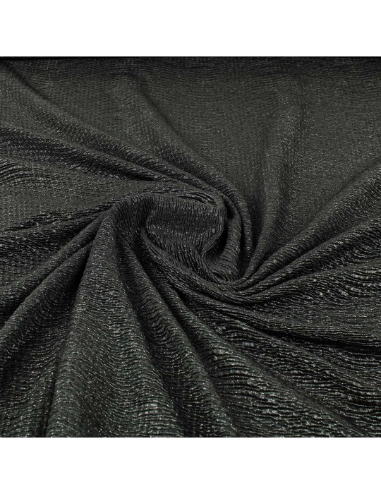 Tissu jersey fripé noir