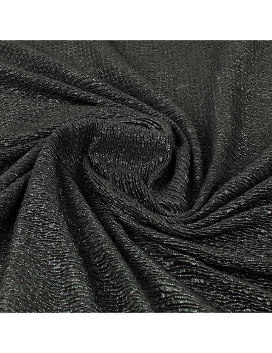 Tissu jersey fripé noir