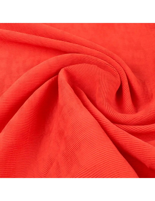 Tissu viscose/nylon plissé corail