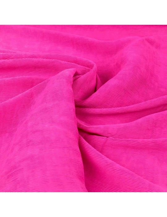 Tissu viscose/nylon plissé fuchsia