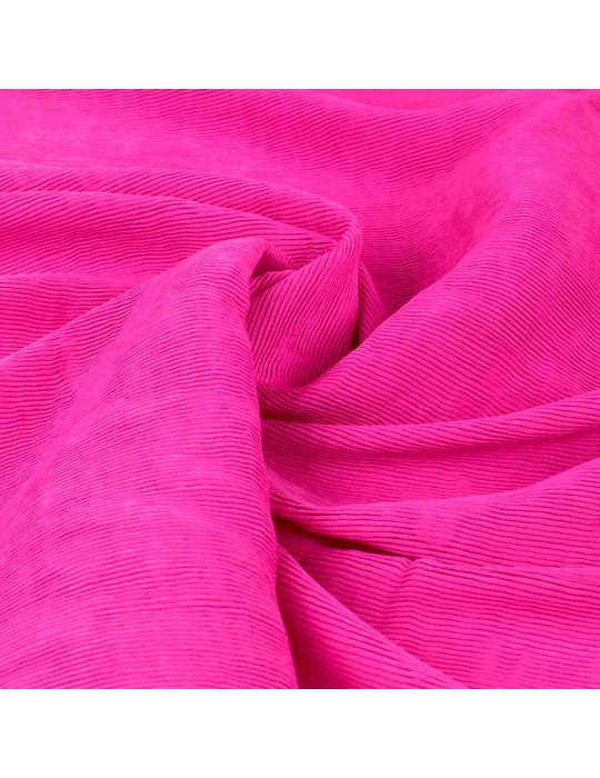 Tissu viscose/nylon plissé fuchsia