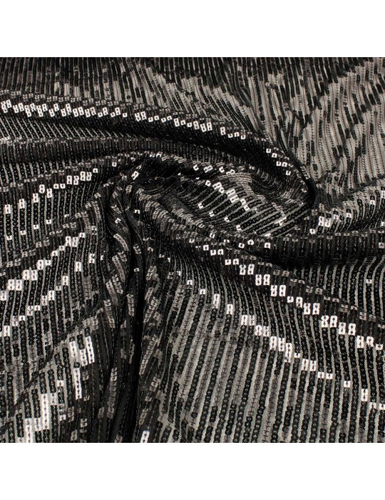 Tissu paillette/sequin noir