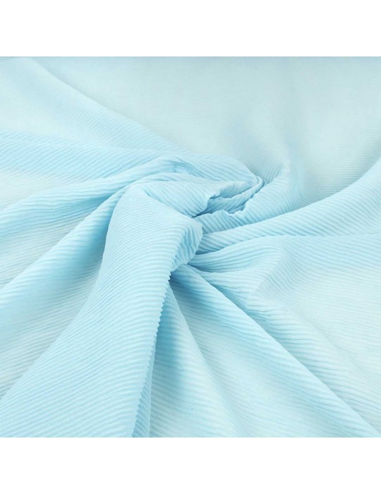 Tissu polyester plissé bleu