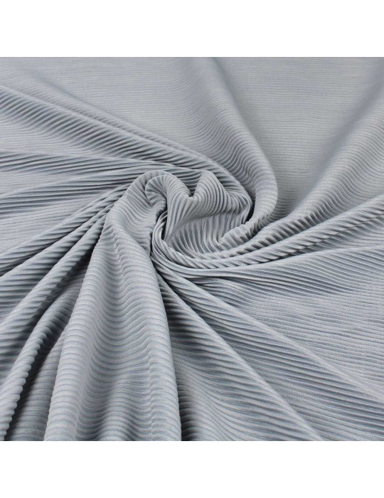 Tissu polyester plissé gris