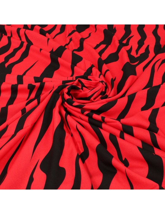 Coupon viscose zébré rouge 200 x 140 cm