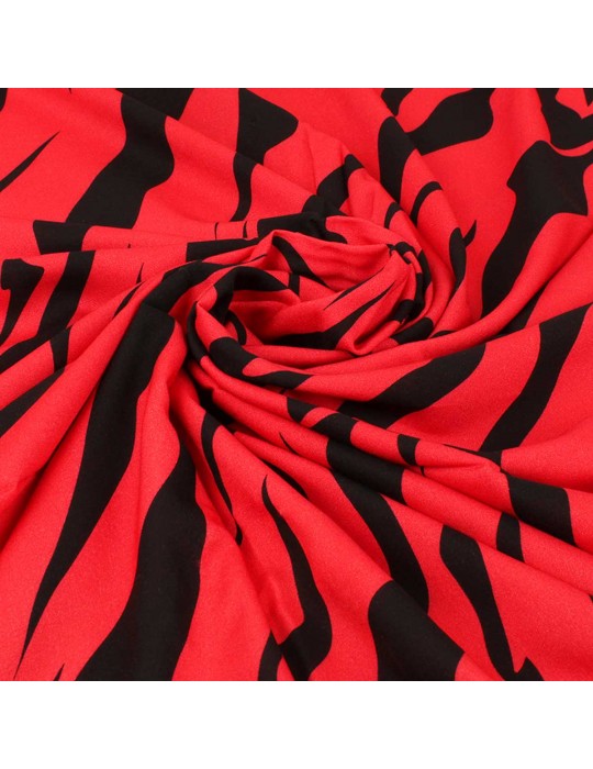 Coupon viscose zébré rouge 200 x 140 cm