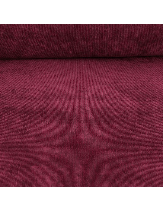 Coupon tissu velours côtes fines 200 x 145 cm bordeaux