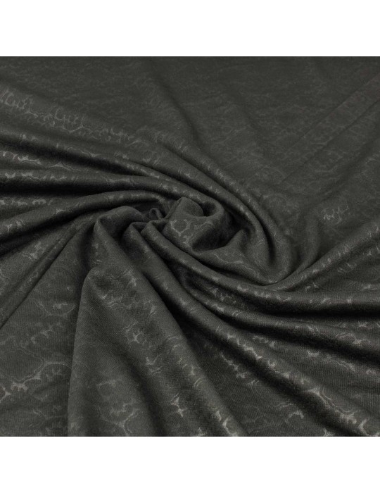 Tissu jersey milano géométrique noir