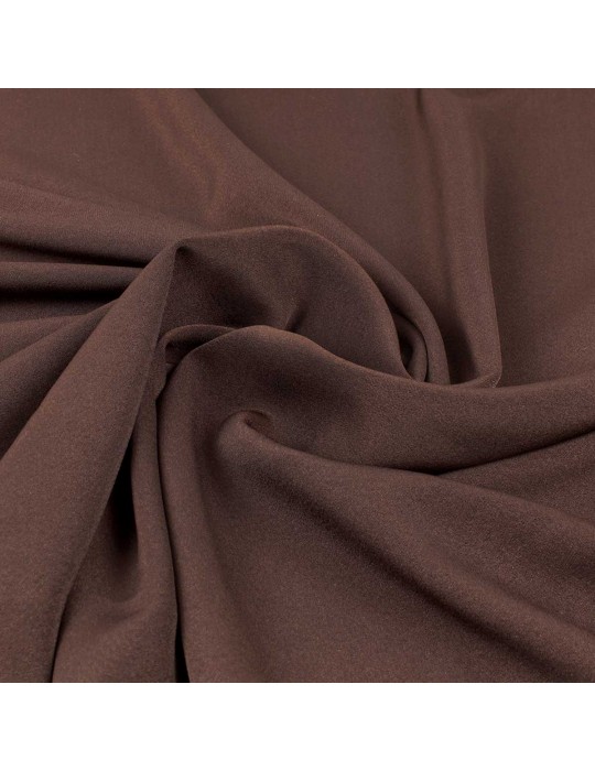 Tissu polyester uni chocolat