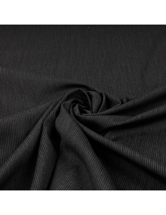 Tissu imprimé mini rayures noir/gris