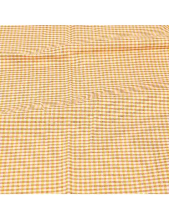 Coupon coton quadrillage jaune/rouge 50 x 140 cm