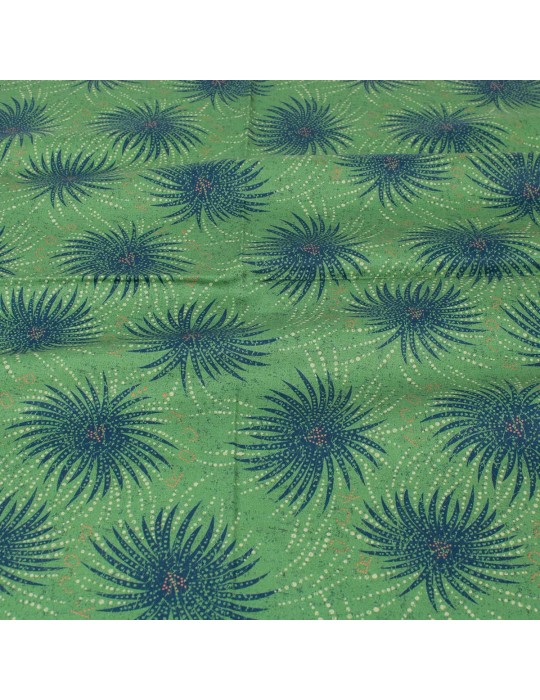 Coupon coton végétal vert 50 x 140 cm