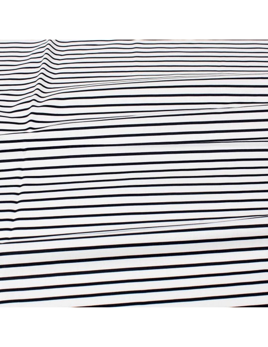 Coupon coton rayure blanc 50 x 140 cm