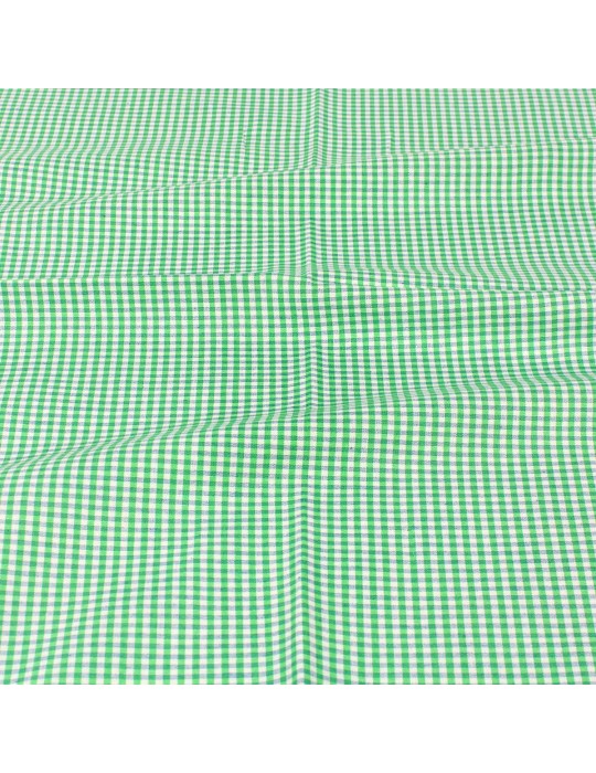 Coupon coton quadrillage vert 50 x 140 cm